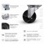 Колесо термостойкое поворотное RONEL RL01 BSS 100