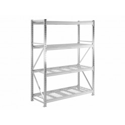 Стеллаж MS Pro 250/150x60/4 b с сетчатыми полками Стеллаж MS Pro 250/150x60/4 b с сетчатыми полками