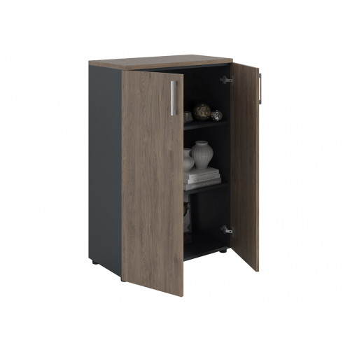 Шкаф NW 1280 закрытый темный орех/антрацит Шкаф NW 1280 закрытый темный орех/антрацит