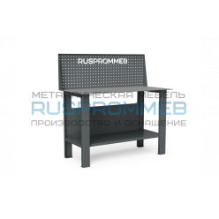 Верстак-стол металлический универсальный с экраном и двумя полками ВМУ Премьер (Сварной) Верстак-стол металлический универсальный с экраном и двумя полками ВМУ Премьер (Сварной)